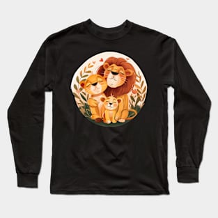 Lion Love Design Long Sleeve T-Shirt